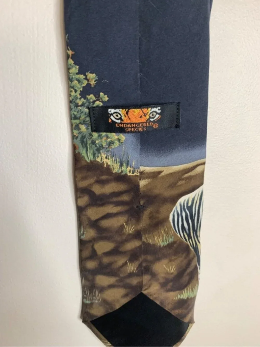 Vintage Tiger Safari 100% Silk
